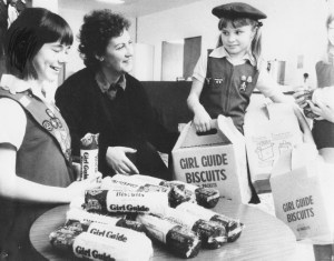 Brownies distribute biscuits at Blood Bank 1982